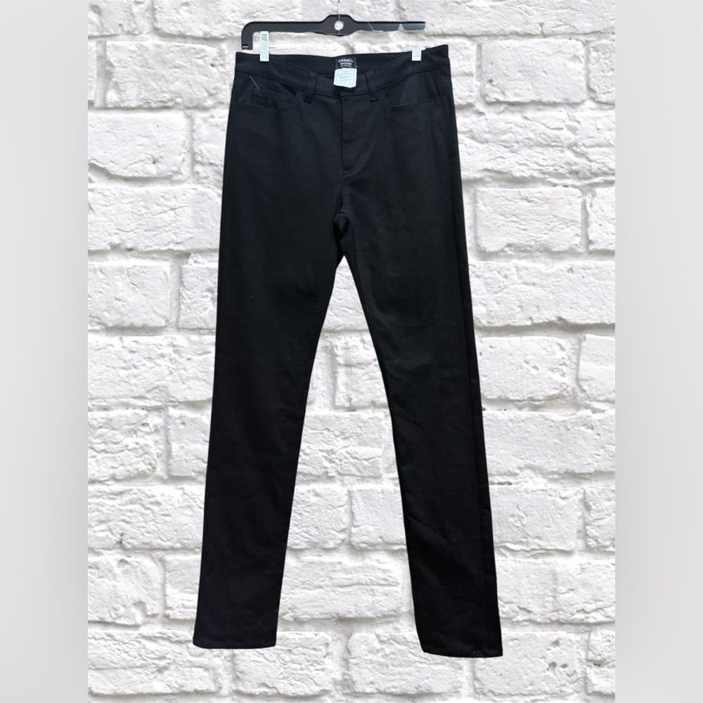 CHANEL Black Jeans sz 38